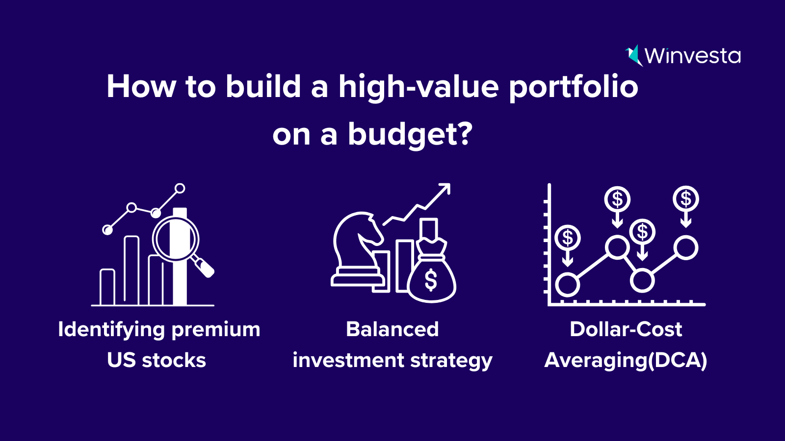 Investor has to build diversified portfolio of high-value US stocks using fractional shares and dollar-cost averaging strategy on a budget.